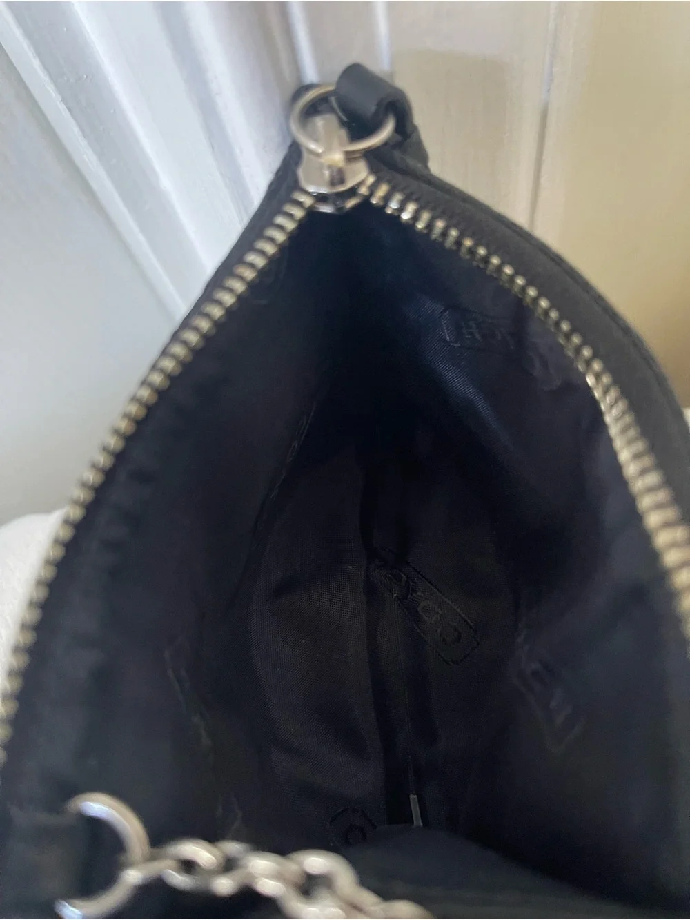 Coach Black Signature Canvas Card Case with Key Ring